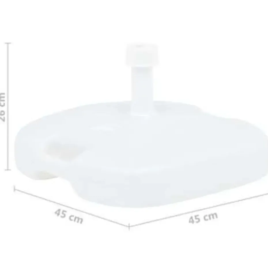 vidaXL - Parasolbasis - Wit - Kunststof