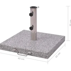 vidaXL - Parasolvoet - Grijs - Graniet