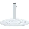 vidaXL - Parasolvoet - Wit - Gietijzer - 48 x 48 x 33 cm