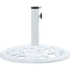vidaXL - Parasolvoet - Wit - Gietijzer - 48 x 48 x 33 cm