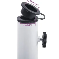 vidaXL - Parasolvoet - Wit - Gietijzer - 48 x 48 x 33 cm