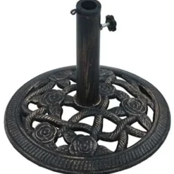 vidaXL - Parasolvoet - Zwart - Gietijzer - 40 x 40 x 32 cm