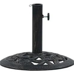 vidaXL - Parasolvoet - Zwart - Gietijzer - 40 x 40 x 32 cm