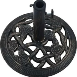 vidaXL - Parasolvoet - Zwart - Gietijzer - 40 x 40 x 32 cm