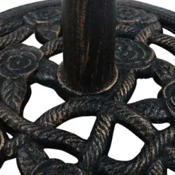 vidaXL - Parasolvoet - Zwart - Gietijzer - 40 x 40 x 32 cm