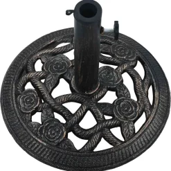 vidaXL - Parasolvoet - Zwart - Gietijzer - 40 x 40 x 32 cm