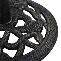 vidaXL - Parasolvoet - Zwart - Gietijzer - 40 x 40 x 32 cm