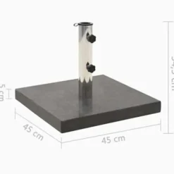 vidaXL - Parasolvoet - Zwart - Graniet