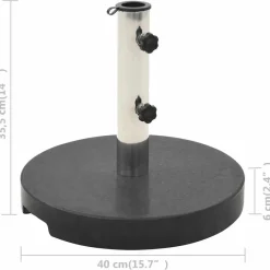 vidaXL - Parasolvoet - Zwart - Graniet