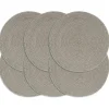 vidaXL - Placemat - Grijs - Katoen - 6 stuks