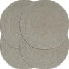 vidaXL - Placemat - Grijs - Katoen - 4 stuks