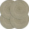 vidaXL - Placemat - Grijs - Jute - 4 stuks