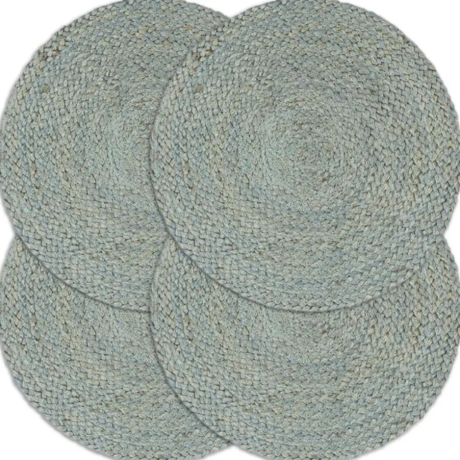 vidaXL - Placemat - Groen - Jute - 4 stuks