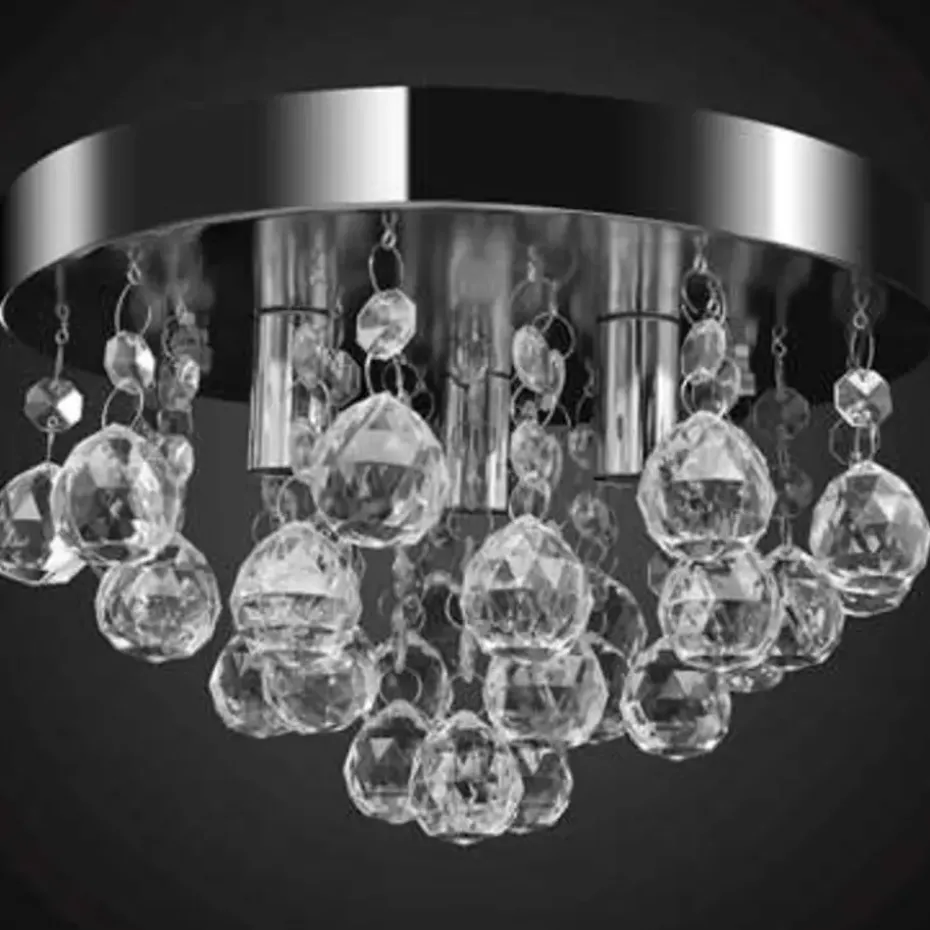 vidaXL - Plafondlamp - Transparent - Metaal