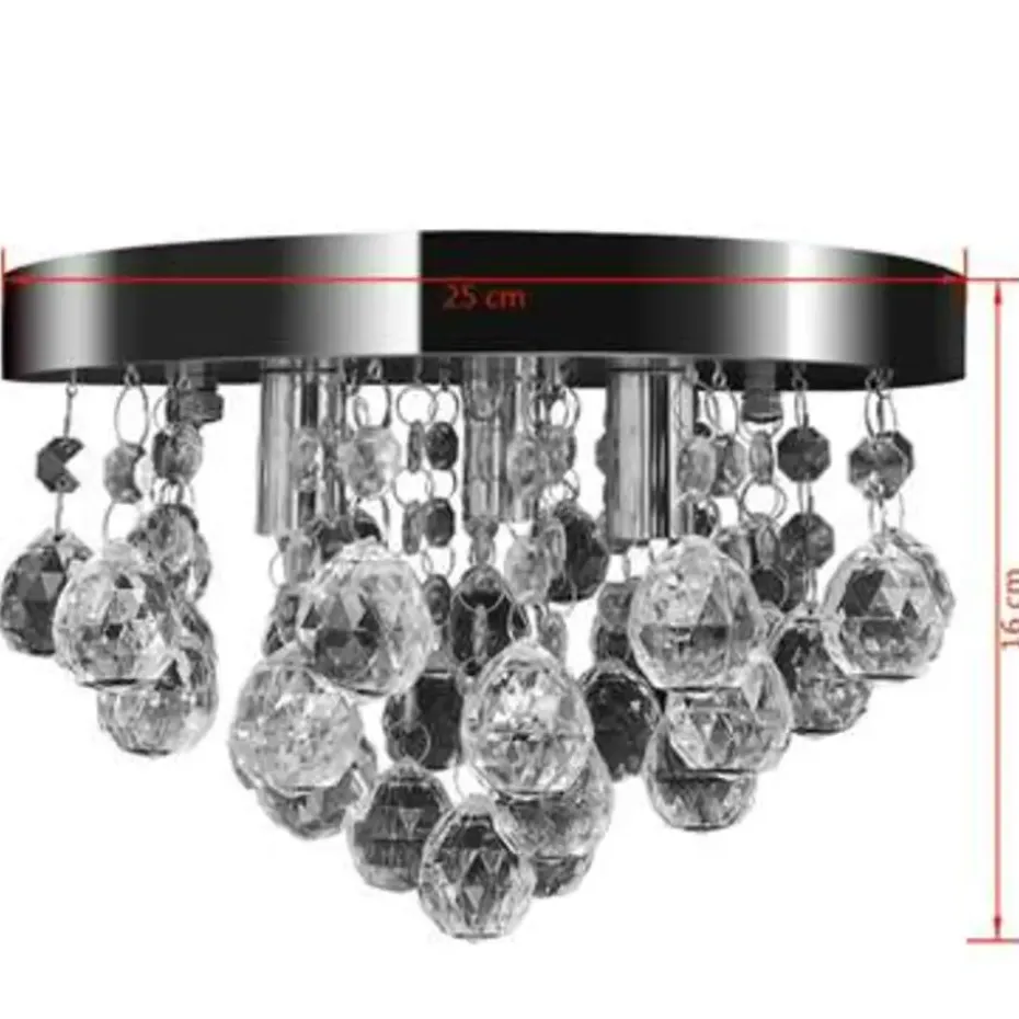 vidaXL - Plafondlamp - Transparent - Metaal