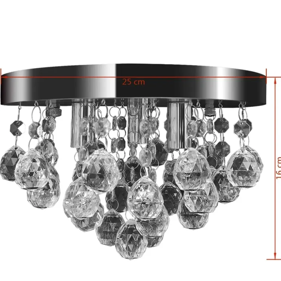 vidaXL - Plafondlamp - Transparent - Metaal