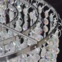 vidaXL - Plafondlamp - Transparent - Staal - 22.5 x 30.5 cm