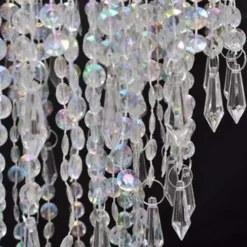 vidaXL - Plafondlamp - Transparent - Staal - 22.5 x 30.5 cm