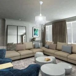 vidaXL - Plafondlamp - Transparent - Staal - 22.5 x 30.5 cm