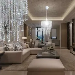 vidaXL - Plafondlamp - Transparent - Staal - 22.5 x 30.5 cm