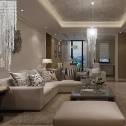 vidaXL - Plafondlamp - Transparent - Staal - 26 x 70 cm