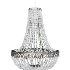 vidaXL - Plafondlamp - Transparent - Staal - 36.5 x 46 cm
