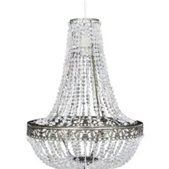 vidaXL - Plafondlamp - Transparent - Staal - 36.5 x 46 cm