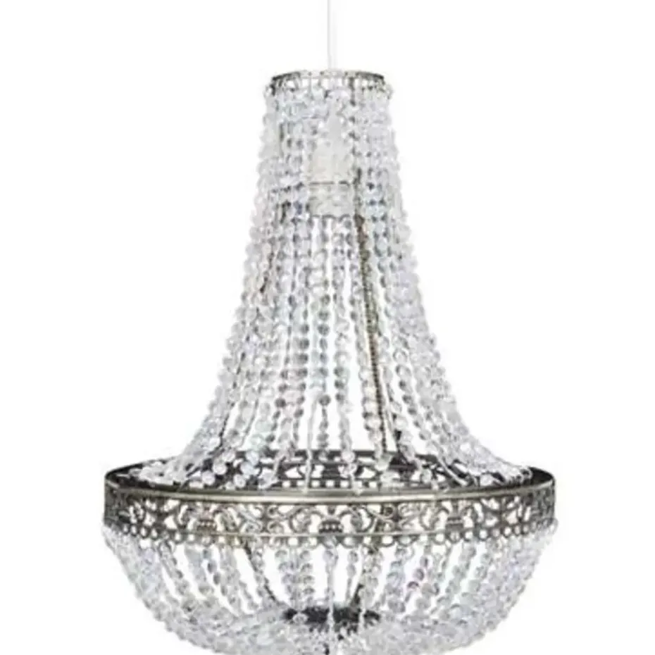 vidaXL - Plafondlamp - Transparent - Staal - 36.5 x 46 cm