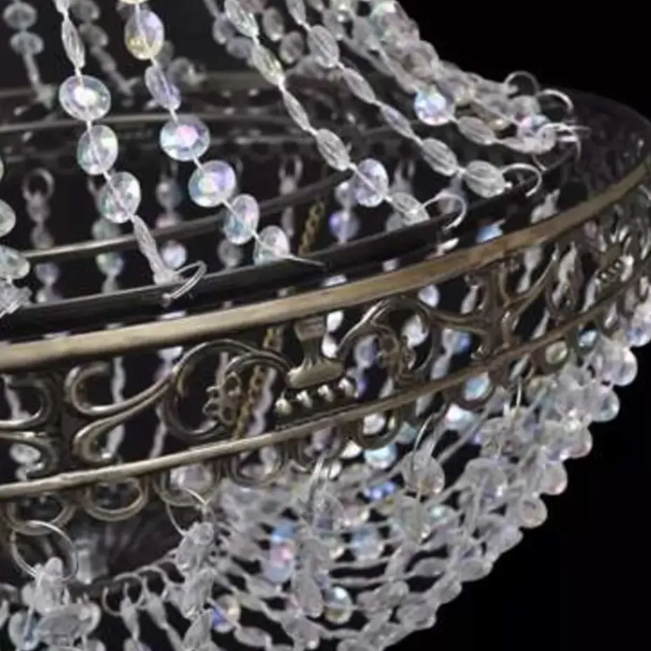 vidaXL - Plafondlamp - Transparent - Staal - 36.5 x 46 cm