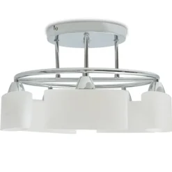 vidaXL - Plafondlamp - Wit - Glas