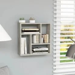 vidaXL - Plank - Grijs - Bewerkt hout