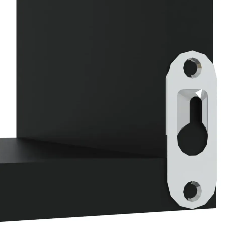 vidaXL - Plank - Zwart - Bewerkt hout