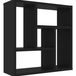 vidaXL - Plank - Zwart - Bewerkt hout