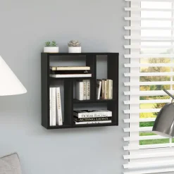 vidaXL - Plank - Zwart - Bewerkt hout