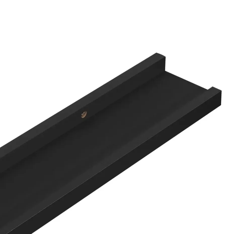 vidaXL - Plank - Zwart - MDF - 80 x 9 x 3 cm - 4 stuks