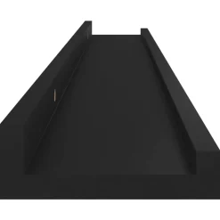 vidaXL - Plank - Zwart - MDF - 80 x 9 x 3 cm - 4 stuks