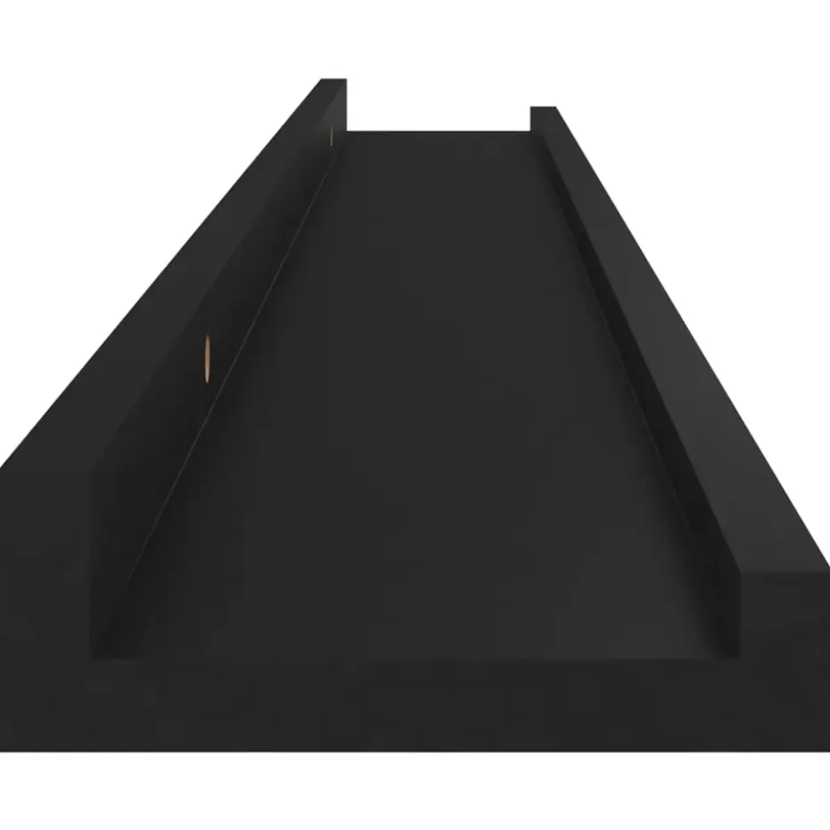 vidaXL - Plank - Zwart - MDF - 80 x 9 x 3 cm - 4 stuks