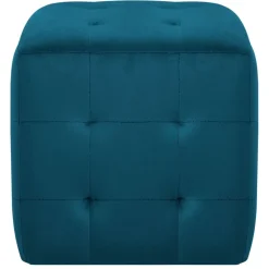 vidaXL - Poef - Blauw - Stof