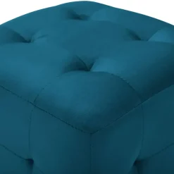 vidaXL - Poef - Blauw - Stof