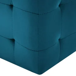 vidaXL - Poef - Blauw - Stof
