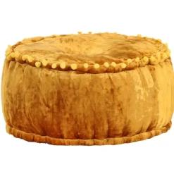 vidaXL - Poef - Geel - Stof