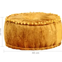 vidaXL - Poef - Geel - Stof