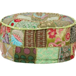 vidaXL - Poef - Groen - Katoen