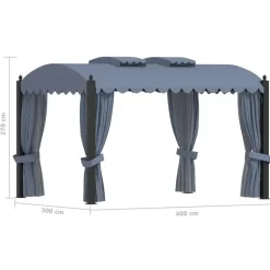 vidaXL - Prieel - Antraciet - Stof