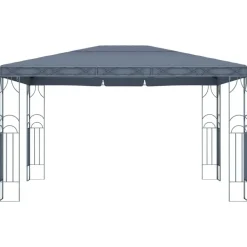 vidaXL - Prieel Met Lichtslinger - Antraciet - Stof - 400 x 300 cm