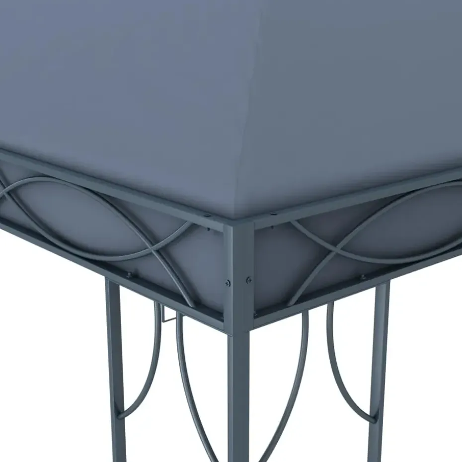 vidaXL - Prieel Met Lichtslinger - Antraciet - Stof - 300 x 300 cm