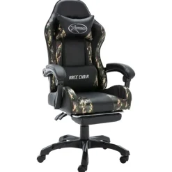 vidaXL - Race Stoel - Zwart - Kunstleer