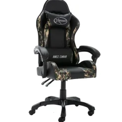 vidaXL - Race Stoel - Zwart - Kunstleer