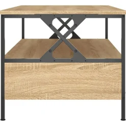 vidaXL - Rechthoekige Salontafel met 2 lades - Sonoma eiken - Hout - 100x51 cm