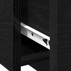 vidaXL - Rechthoekige Salontafel met 4 lades - Zwart eiken - Hout - 90x60 cm